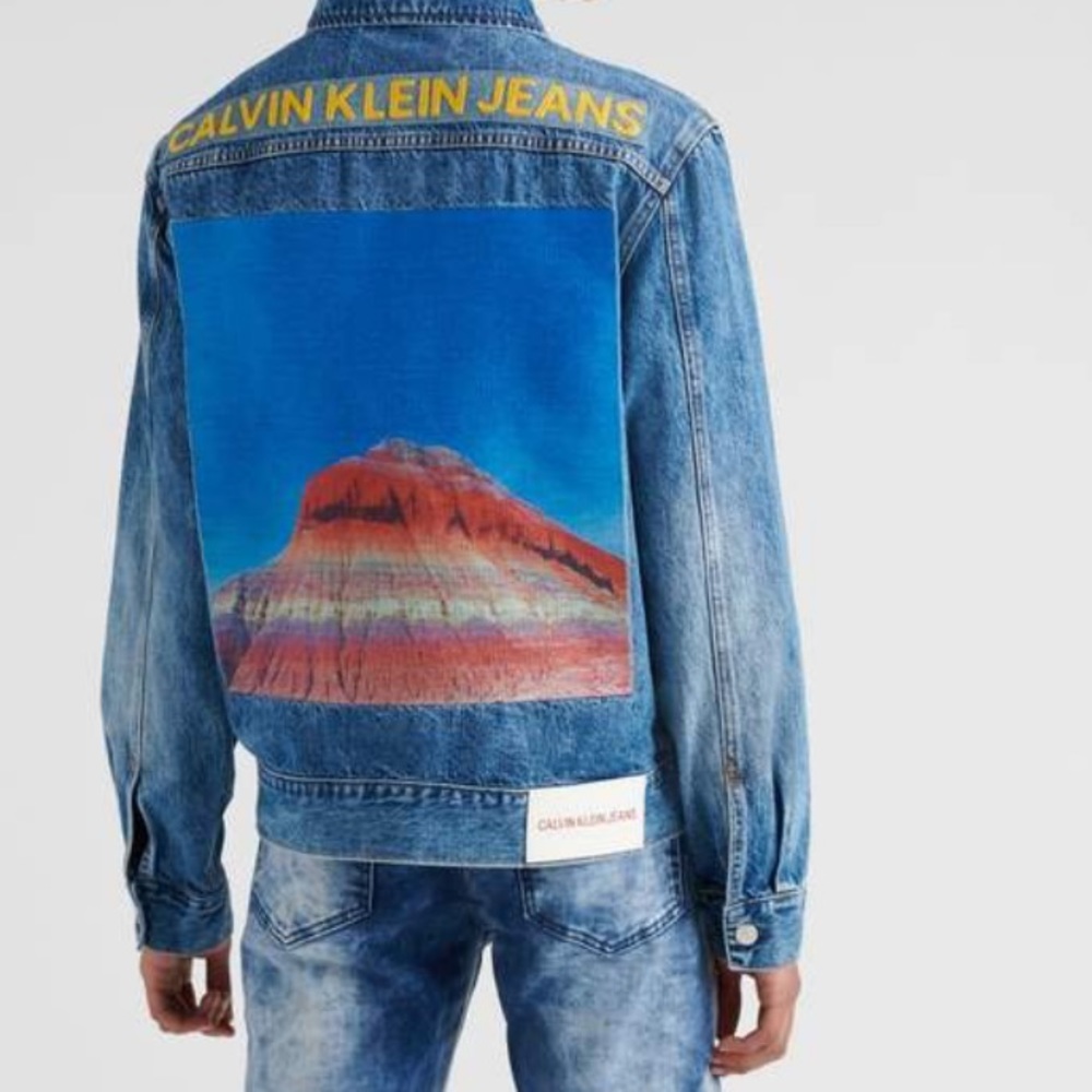 Calvin Klein Denim jacket with back patch SOLDOUT